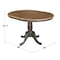 International Concepts Round 36 in Rd top ped table, 12 in leaf, 29.3 inh, dining Height, Hickory/Washed Coal, 36 W, 48 L K45-36RXT - alternate 8